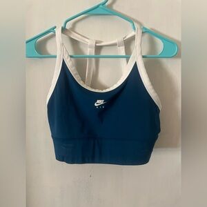 Nike Women's Navy and White Sports Bra